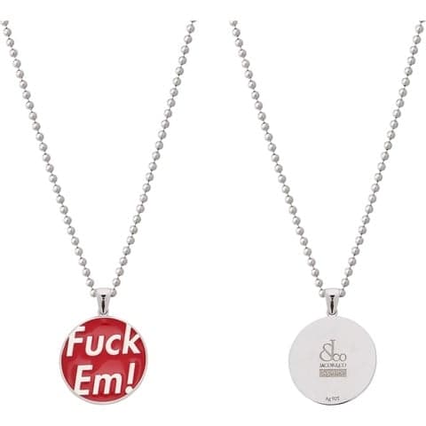 Supreme®/Jacob&Co Fuck Em Pendant (Silver)