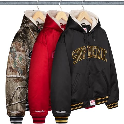 Supreme®/Mitchell & Ness® Lined Hooded Satin Varsity Jacket