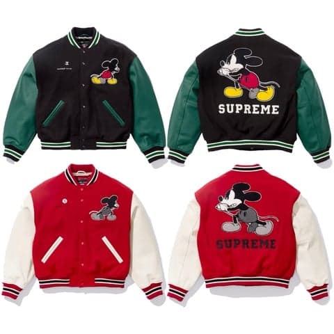 Supreme®/Number (N)ine®/Mickey Mouse Varsity Jacket