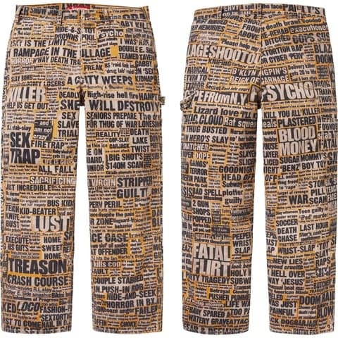 Supreme/Dash Snow Double Knee Painter Pant