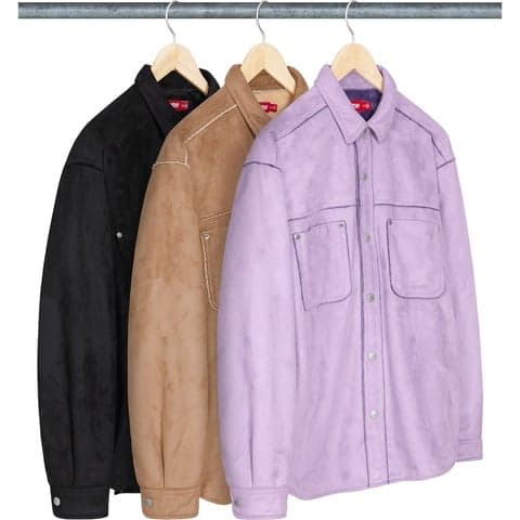 Faux Suede Snap Shirt