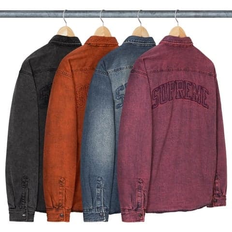 Shearling Lined Denim Work Shirt
