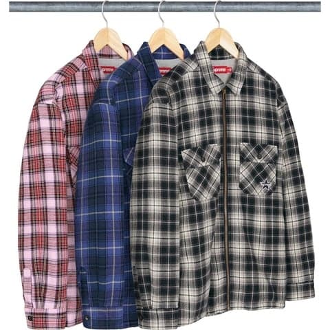 Thermal Lined Zip Up Flannel Shirt