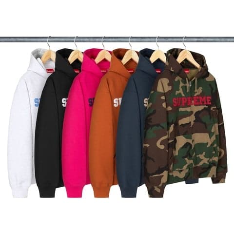 Collegiate Appliqué Zip Up Hooded Sweatshirt