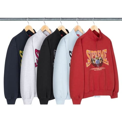 Crest Appliqué Half Zip Pullover