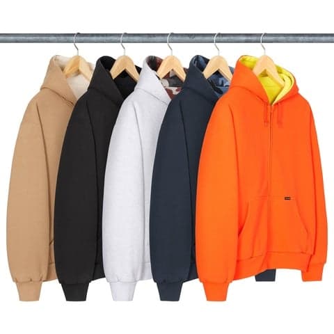 Reversible Work Zip Up Hooded Sweatshirt