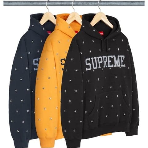 Stars Studded Hooded Sweatshirt